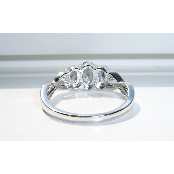 925 STERLING SILVER Simulated Mystic Rainbow Topaz CZ Ring - Picture 11 of 16